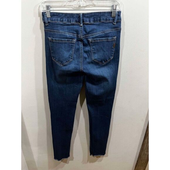 1822 Jeans Womens Size 4 Taylor Straight Blue High Rise Distressed Denim Casual - Picture 2 of 8